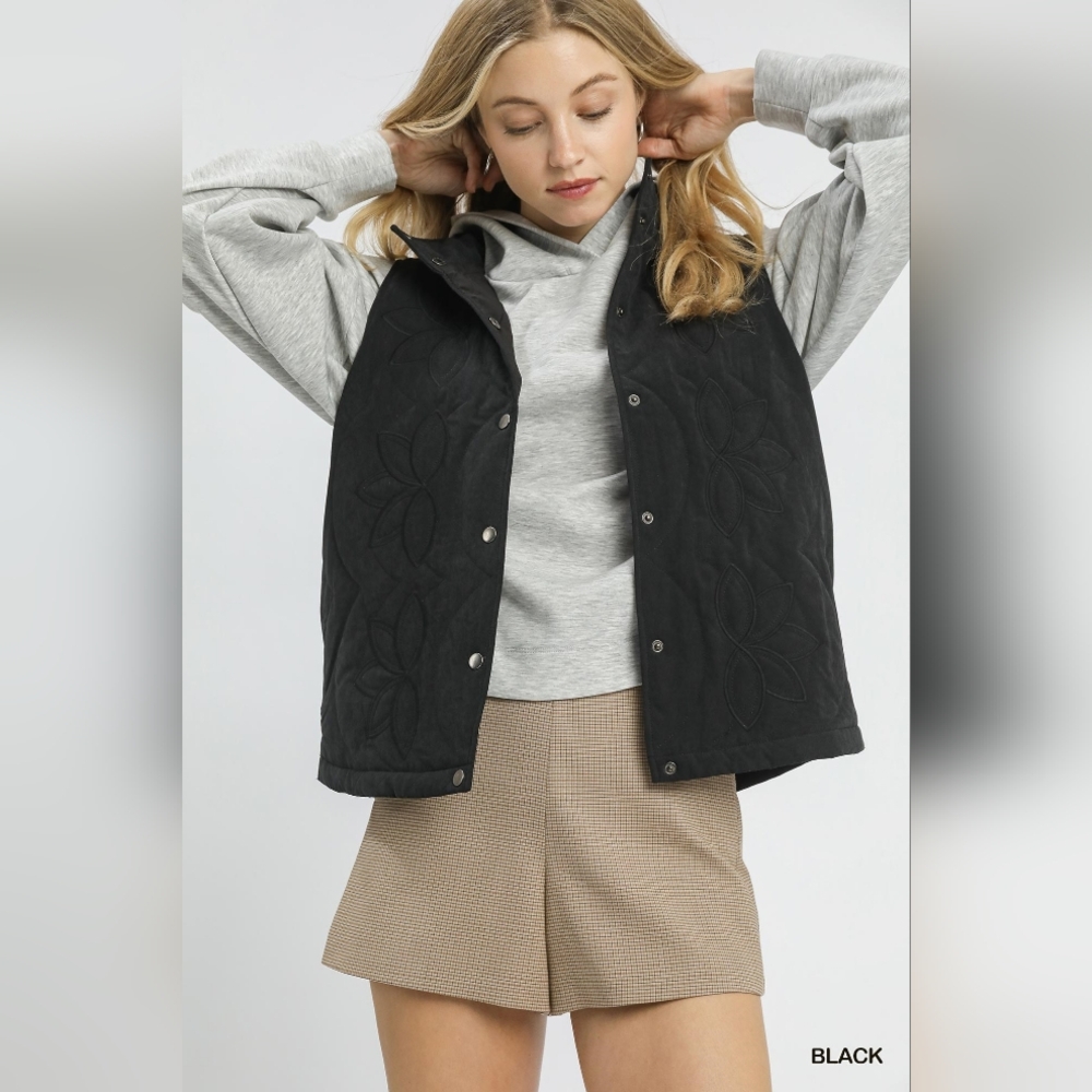Women's Umgee Quilted Embroidered Best Nwtâ